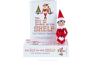 The Elf on the Shelf A Christmas Tradition Spanish Language Book & Blue-Eyed Girl Elf