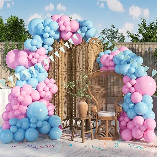 Miniatura 4 de HOUSE OF PARTY Globos azul claro  Kit de guirnalda de globos azul bebé, kit de arco de globos de 51218 pulgadas, color azul para fiesta de