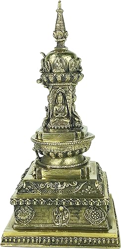 354Agan Traders Nueva Chaitya Stupa choten Estatua Nepal de comercio justo 70x 120inches 5lb