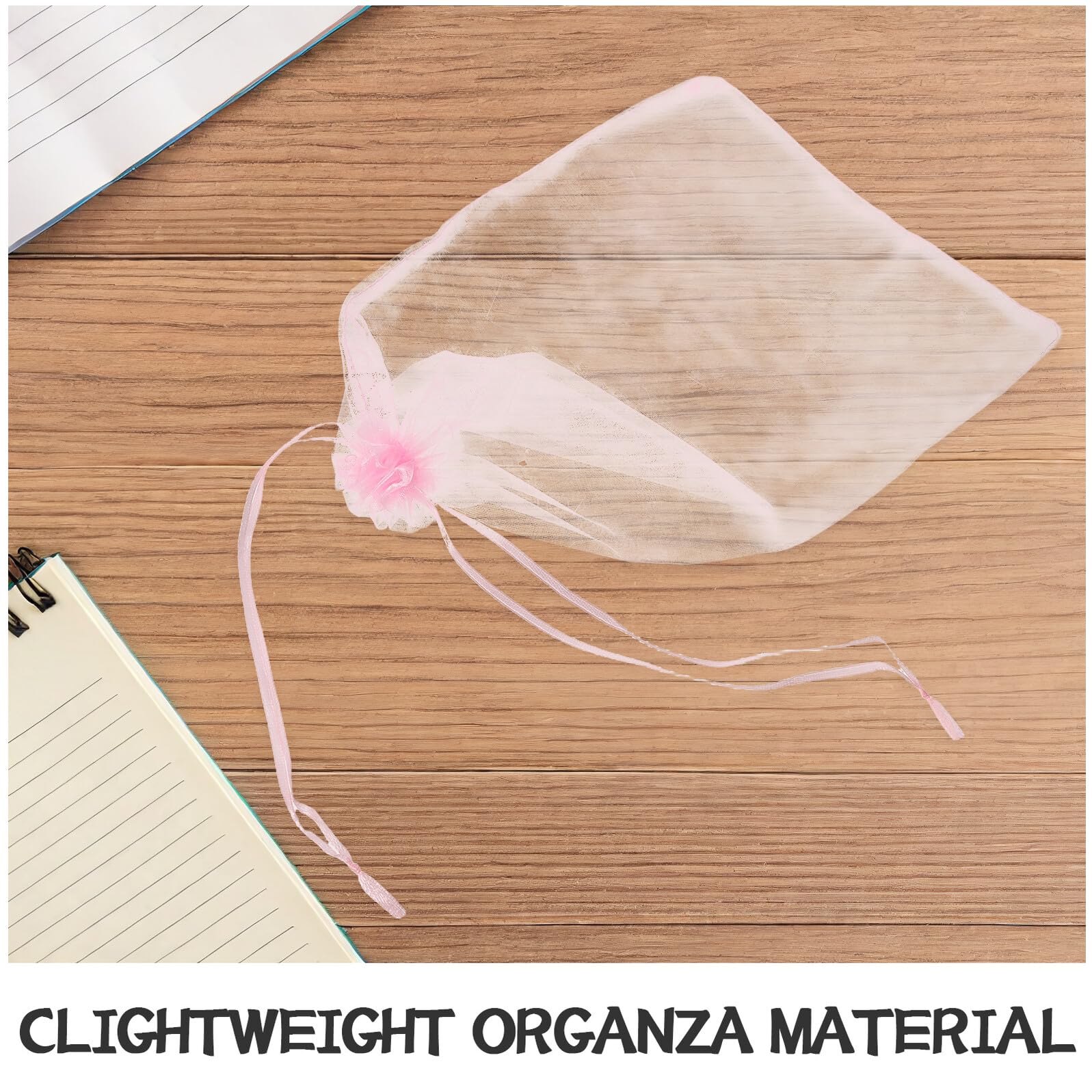Holibanna Sachets Présents en Organza 20 X 30 CM Paquet à Cordon Transparents 100 Pièces Pochettes pour Bijoux et Bonbons Paquet D’Anniversaire pour Femmes Polyvalents pour Mariage et Fête