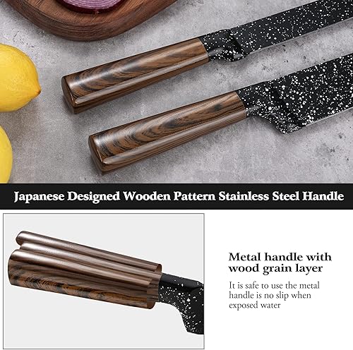 Miniatura 4 de Vvwgkpk Juego de cuchillos de cocina de 12 piezas con bloque de madera, juegos de cuchillos de chef profesionales con cuchillos de carne, cuchillo