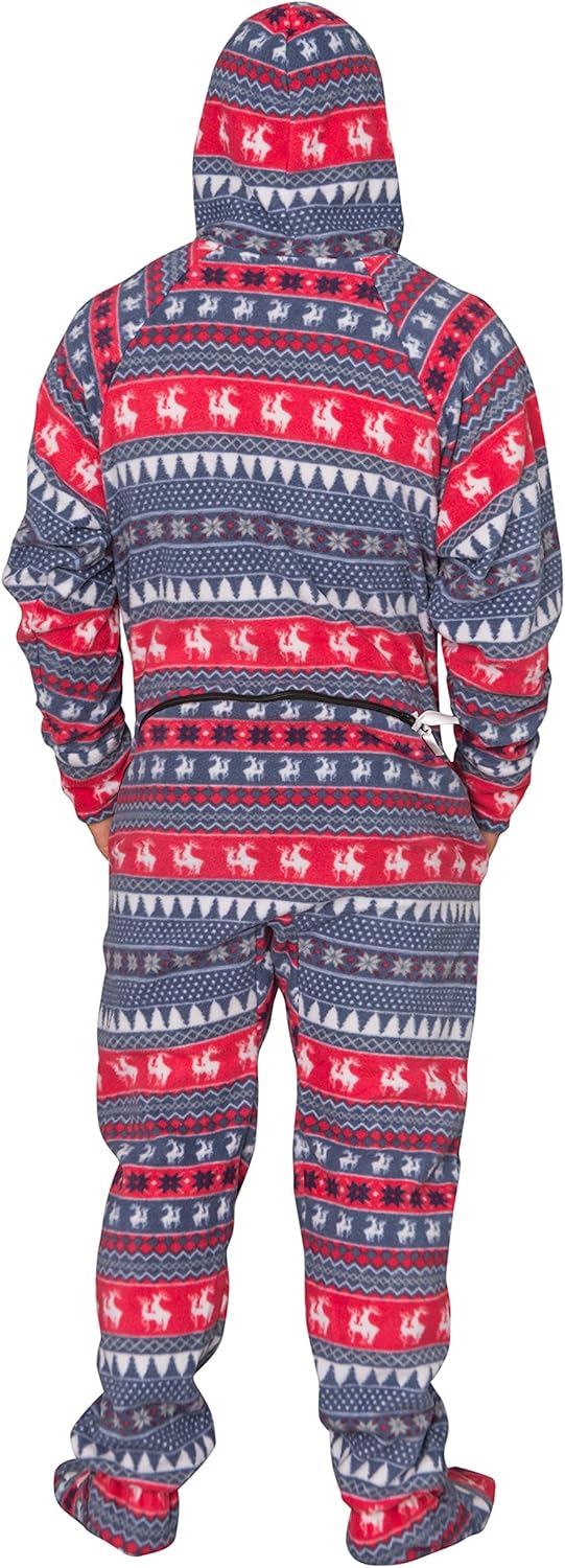 Costume Agent Ugly Christmas Lazy Pajama Suit with Hood : Clothing, Shoes & Jewelry