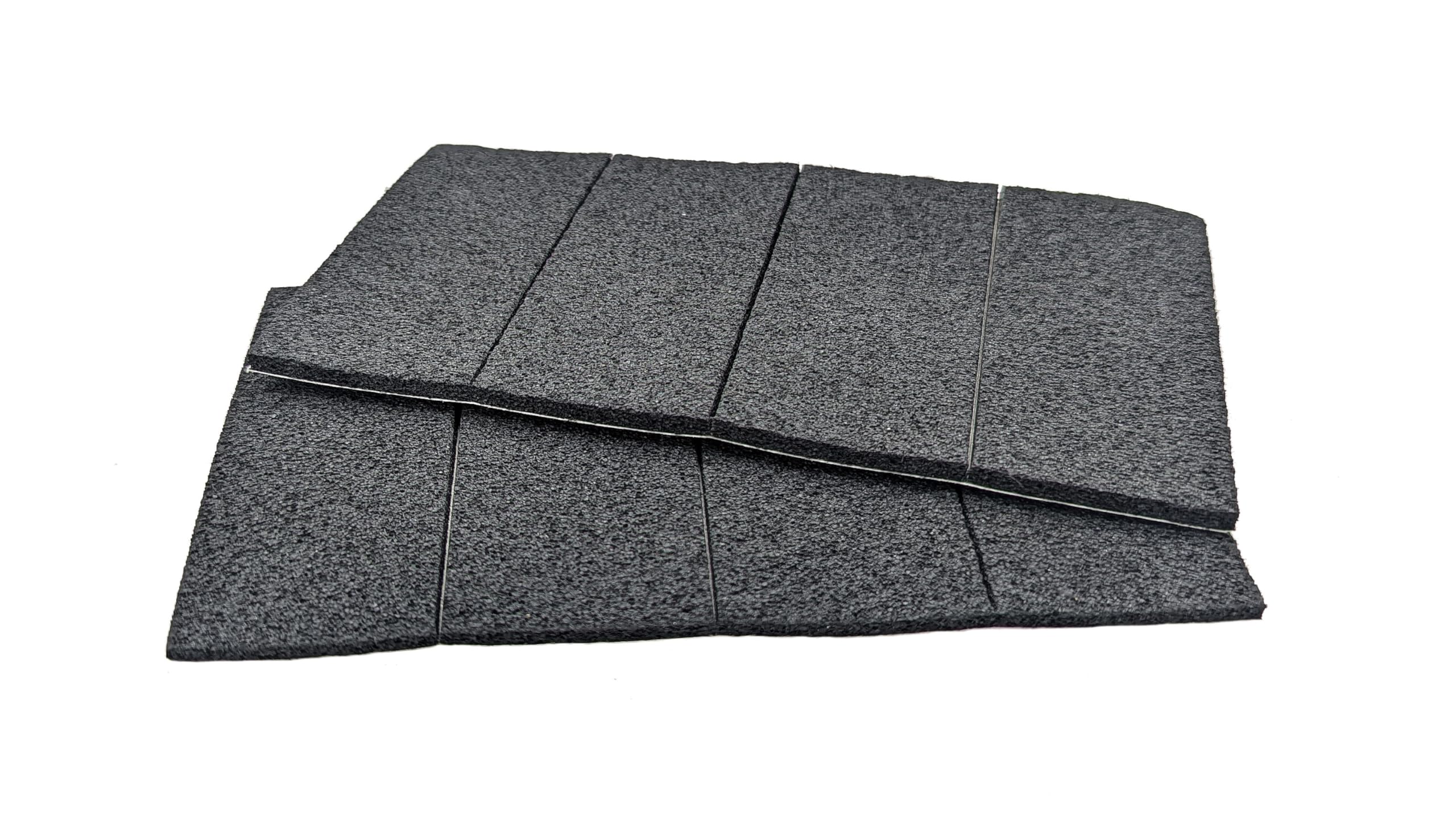 WorldWideTraders (8 Pieces) Self-Stick Non-Slip Surface Grip Pads - Premium Adhesive, 1.5" x 3.5" Strips - Black