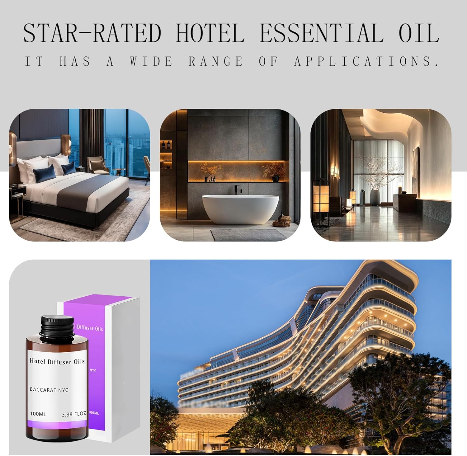 White Tea Diffuser Oil - Luxury Essential Oils for Diffuser Refill, Long-Lasting, Natural Home Fragrance and Hotel Scent for Diffusers & Machines (3.38 Fl Oz) - Image 3