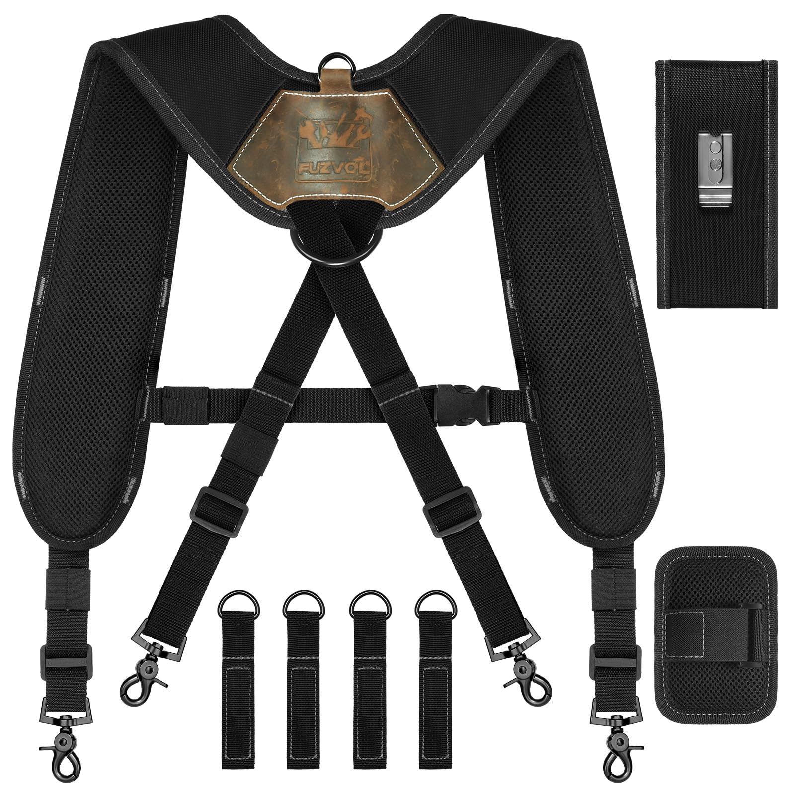Ceinture porte-outils avec bracelet magnétique et boucle de fixation pour charpentier électricien encadreur