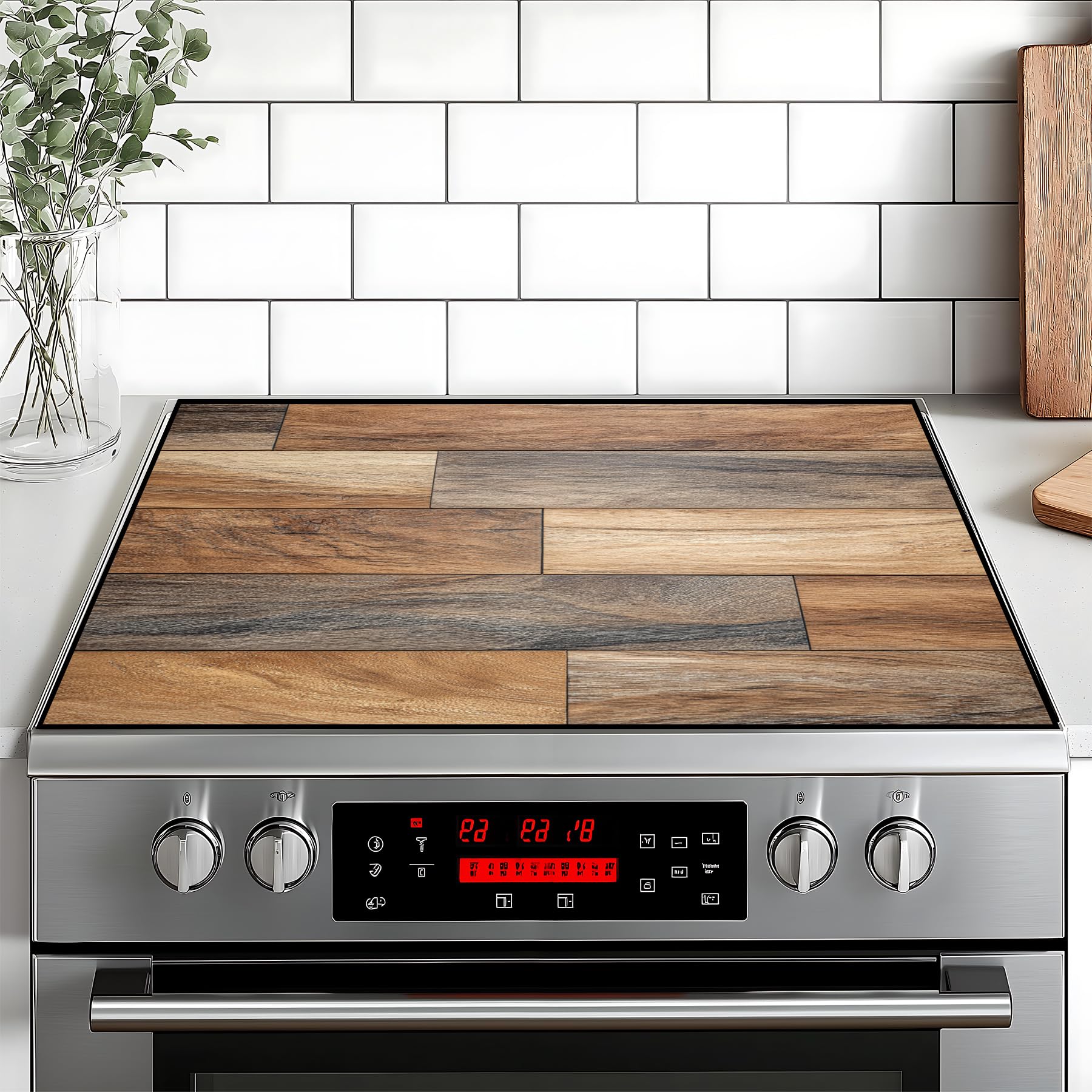 Stove Top Cover for Home Decoration Kitchen Pad Washable Cooktop Covers Countertop Stove Protector Mat for Home Kitchen Cooktops (brown, 28"x20")