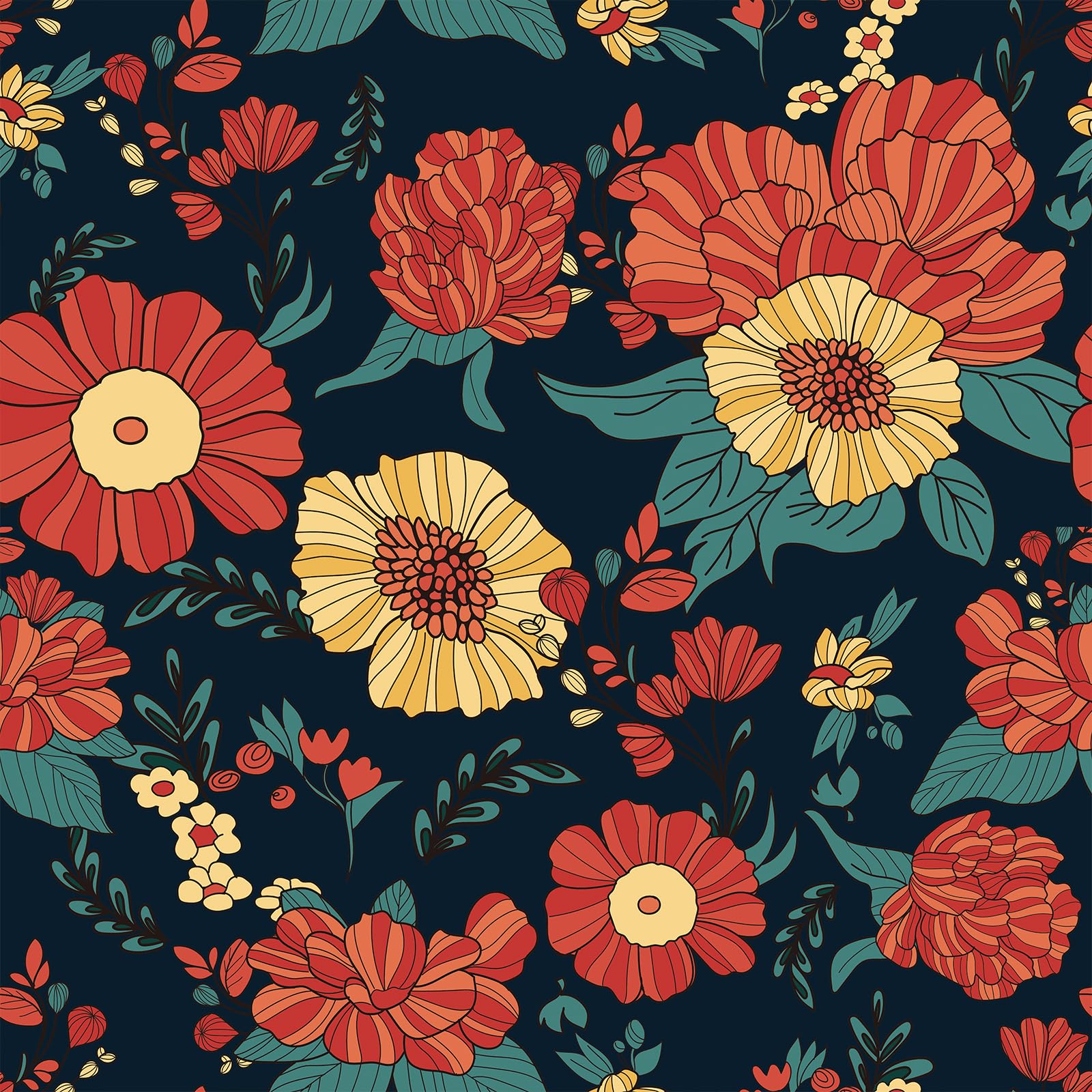 Papier peint vintage autocollant pour relooker une armoire ou les tiroirs du salon