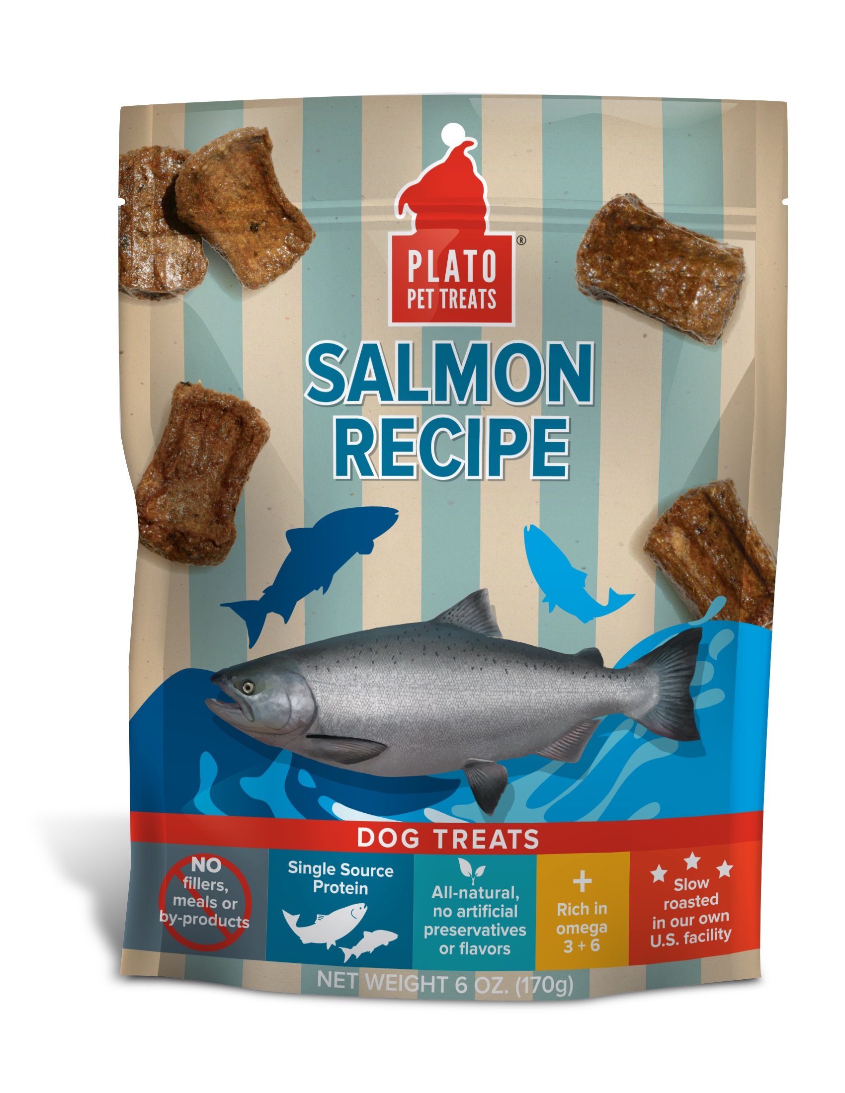 (180ml) - PLATO Dog Treats - Natural Salmon - Pet Treats, All-Natural, Non-GMO, No Artificial Flavours, or Preservatives, Made in the USA