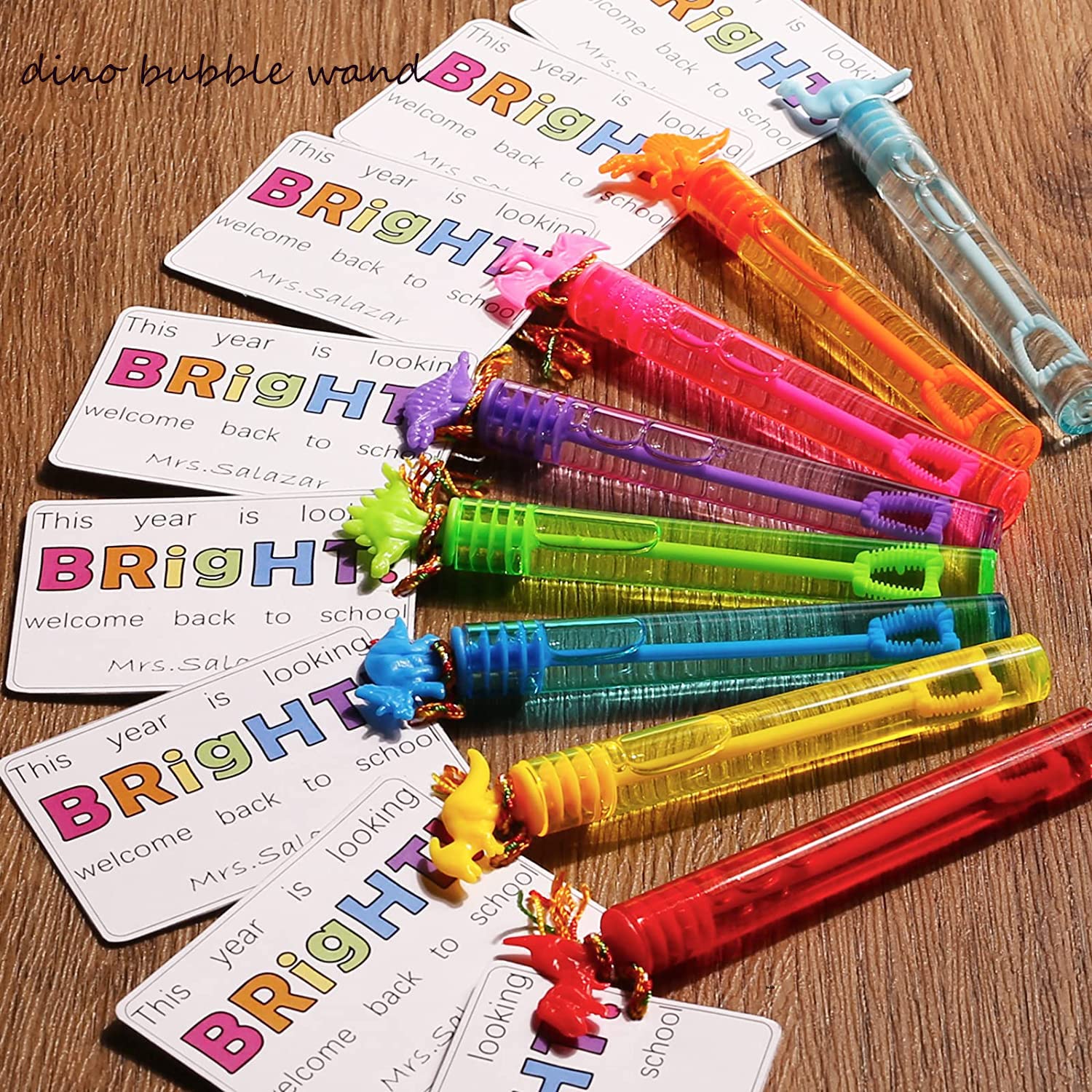 32 Mini Tubes à Bulles – 8 Styles De Dinosaures – Solution 0,2 Oz Inclus – Fête, Piscine, Cadeau – Dès 3 Ans