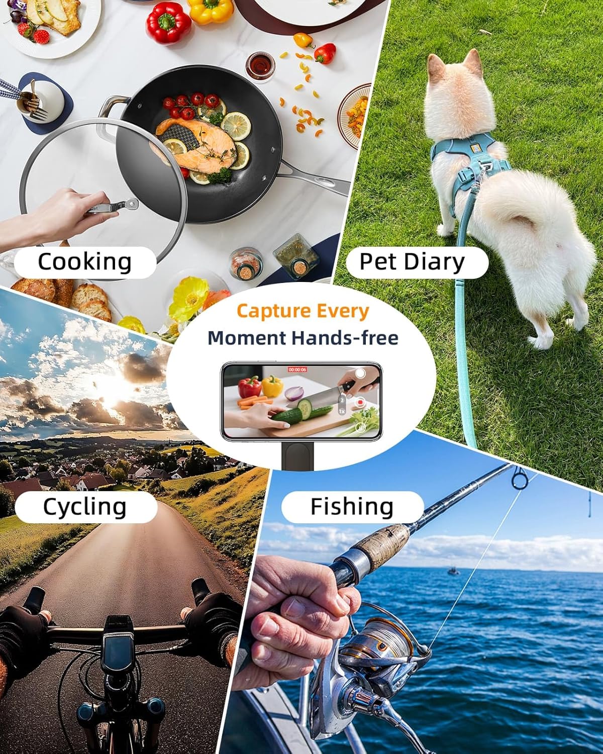 Magnetic Neck Phone Holder for Recording, Neck Mount Phone Holder for POV/Vlog/Video Content Creator/Ktichen, Hands Free Around Neck Mount for iPhone 17 16 15 14 13 12 Android Cell Phones - Image 7