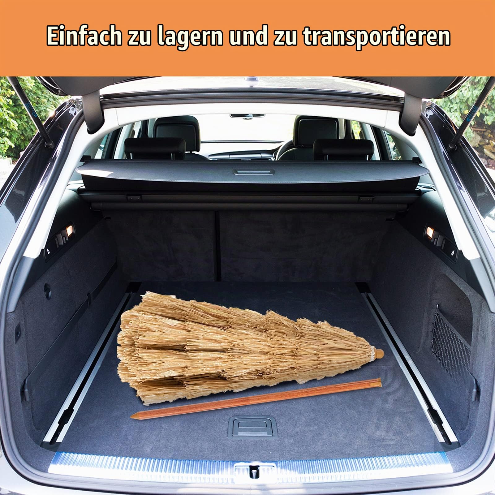 GIANTEX Sonnenschirm Hawaii Ø 200 cm Gartenschirm Balkonschirm knickbar Strandschirm mit Fransen Terrassenschirm mit Verankerung rund Hawaii Schirm beige