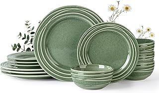 Sponsored You’re seeing this ad based on the product’s relevance to your search query.Learn more about this advertisement GBhome Stoneware Crockery Set for 4 People, 12-Piece Reactive Glaze Handmade Crockery Set, Microwave & Dishwasher Safe Bowl and Plate Set