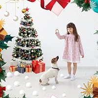 climafusion Műhó Golyók 50 db Karácsonyi Dekoráció, 7,6 cm Hógolyó Téli Díszítés Otthonra, Polipropilén Hódísz Szett 5