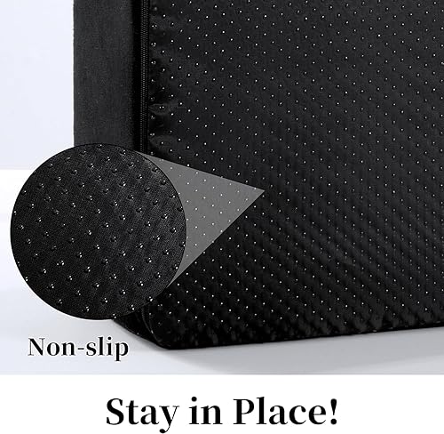 Miniatura 5 de HOMBYS Cojín reclinable de espuma viscoelástica para personas mayores, 20 x 20 x 4 pulgadas, cojín de asiento antideslizante extra grande con