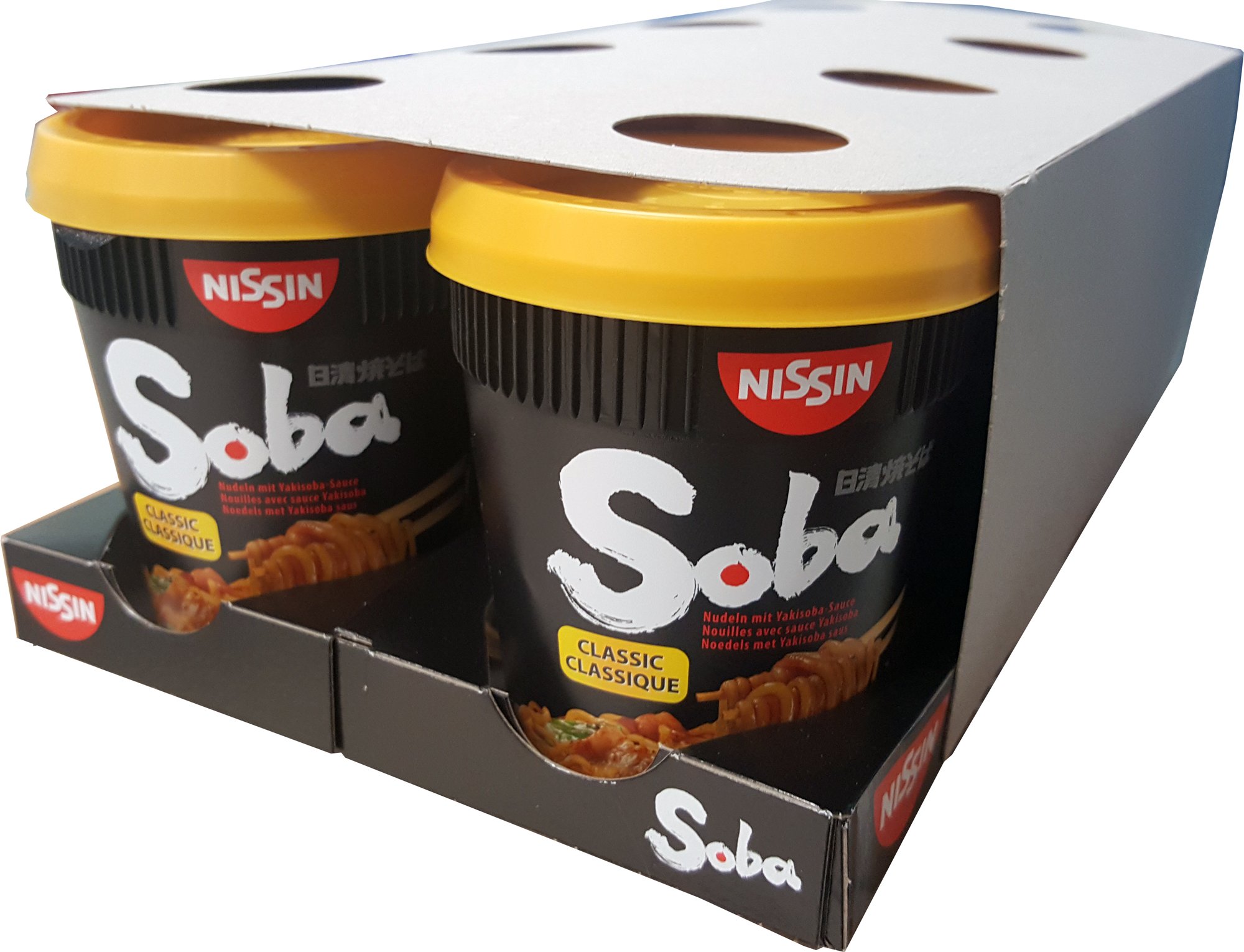 Nissin – Harina de trigo Soba japonesa clásica, 8 x 90 g, 8 unidades