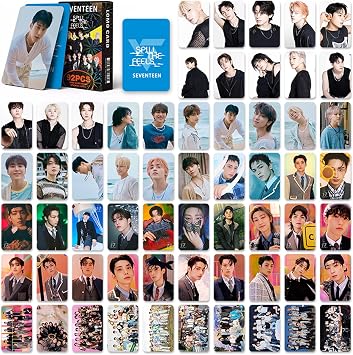 KPOPBP Seventeen Spill The Feels Album Photocards 60 PCS KPOP Lomo Cards Set 32 PCS Stickers Seventeen Photo Cards Merch gift for Boys and Girls