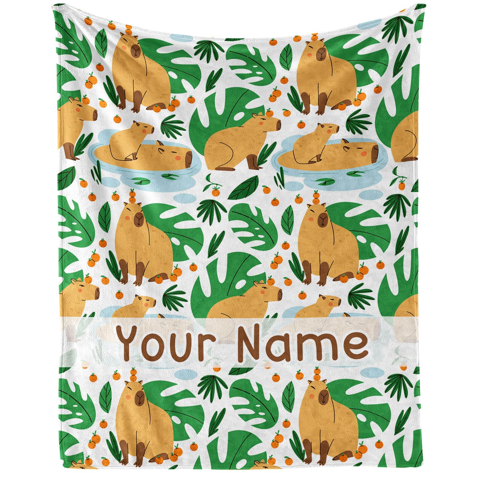 Custom Capybara Blanket - Soft Flannel Capybara Blankets for Teens Adults Women Men Capybara Lovers - Warm Capybara Throw Blankets for All Season Lap,