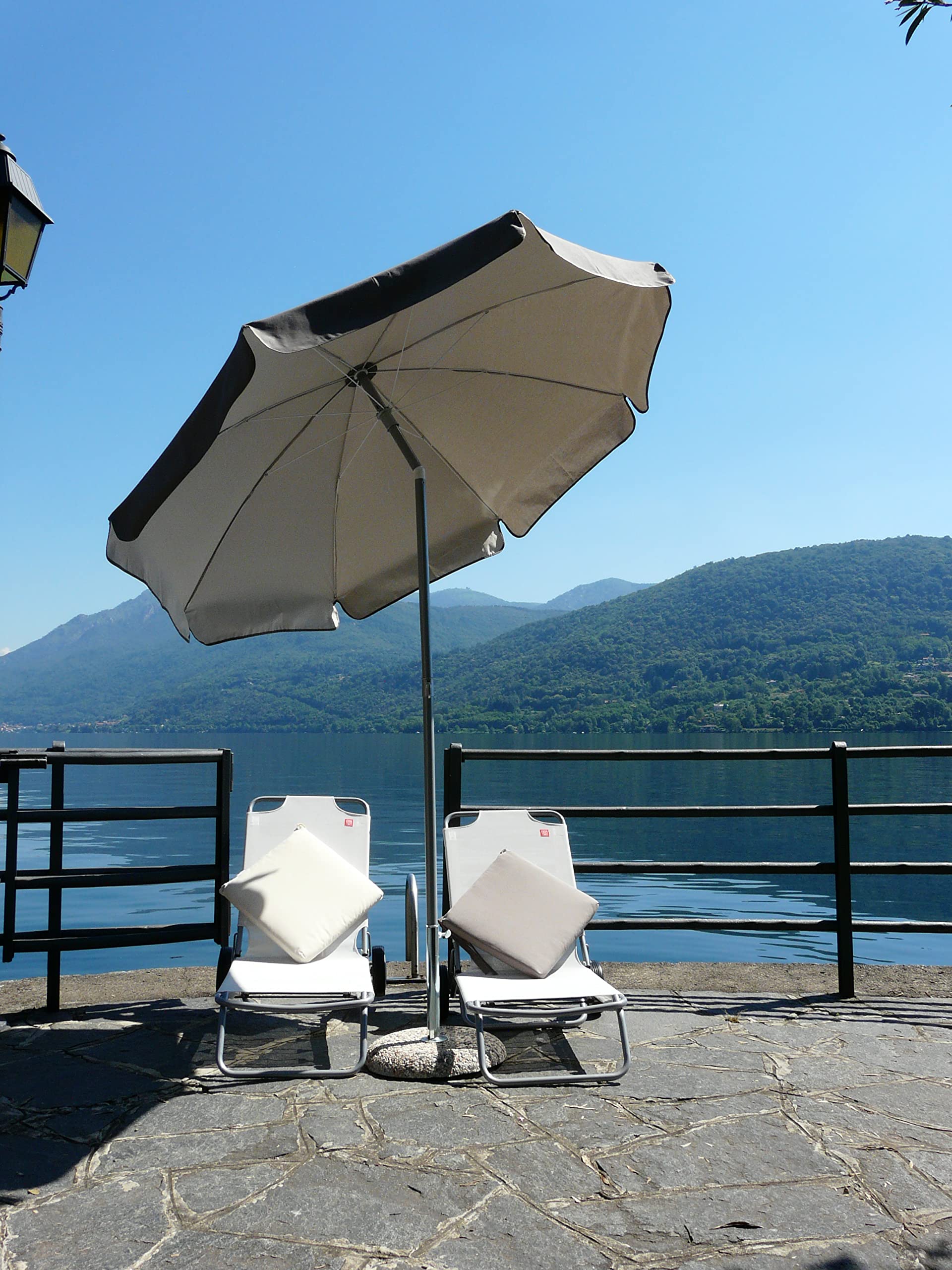Maffei Art 181 Venezia ombrellone Rotondo Cotone Duplex Diametro cm 200. Made in Italy.