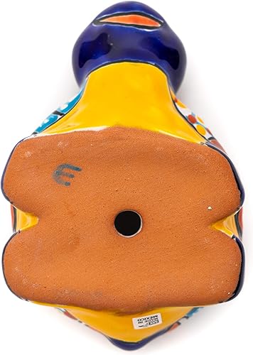 Miniatura 8 de Enchanted Talavera Maceta de cerámica para suculentas, maceta pequeña para plantas con drenaje de cactus, macetas de goteo, plantas de imitación,