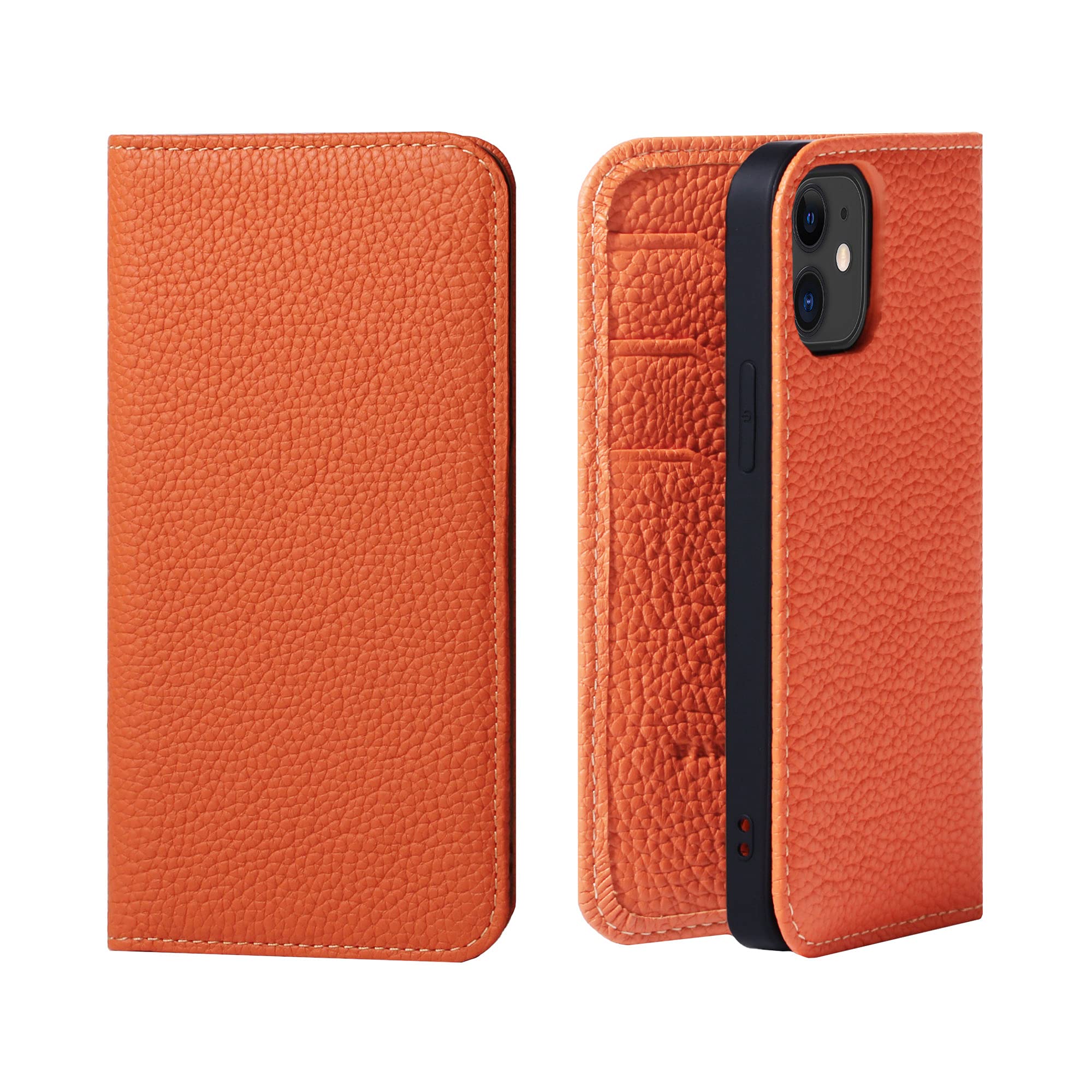 Amazon.co.jp: HANATORA iPhone12mini ケース 手帳型 本革