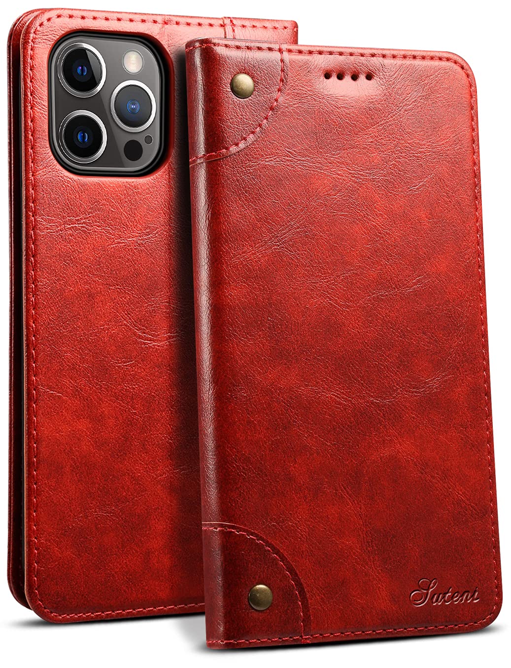 Amazon.com: SINIANL Compatible with iPhone 13 Pro Max Leather Case