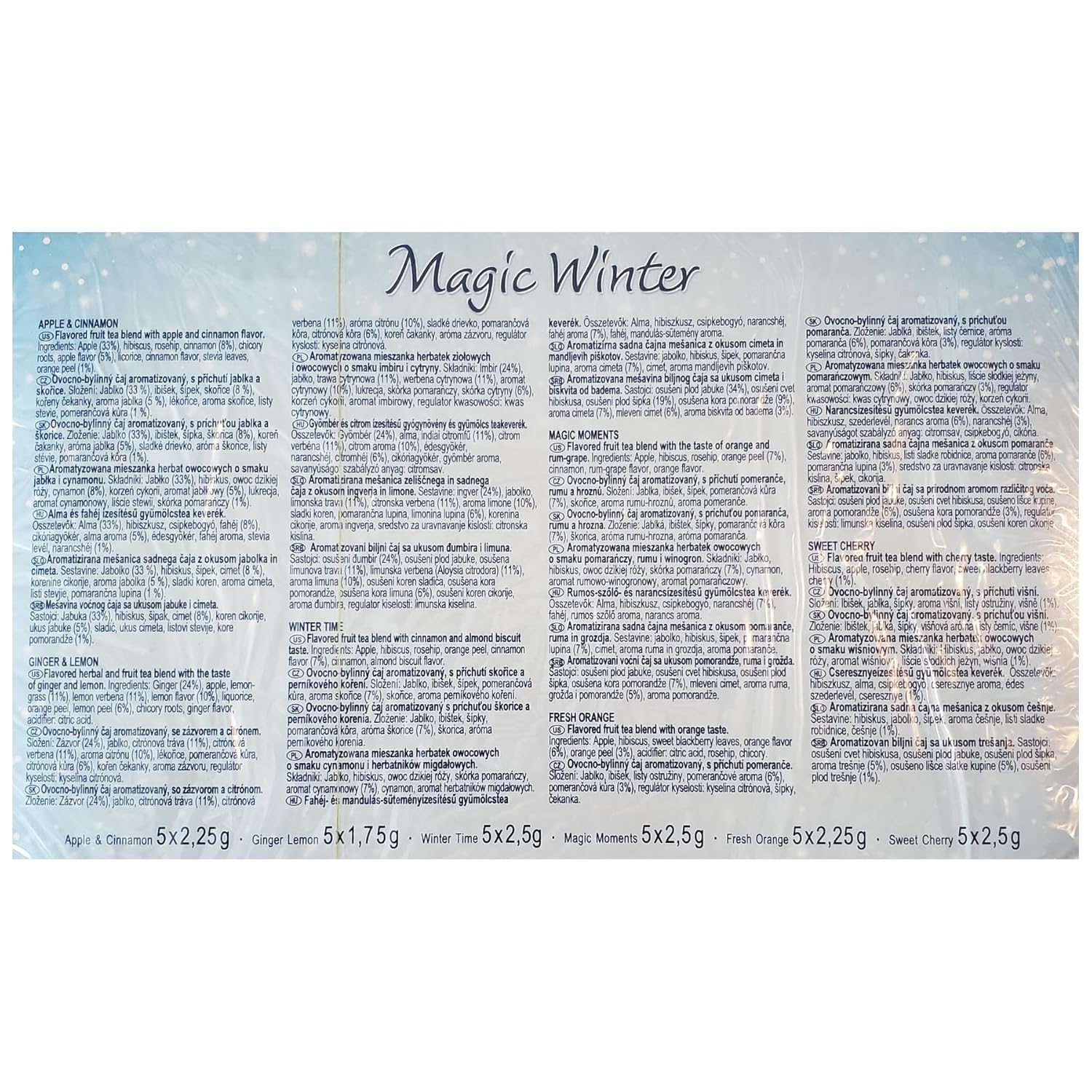 Teekanne Magic Winter VARIETY box of tea 30 tea bags Made in Europe