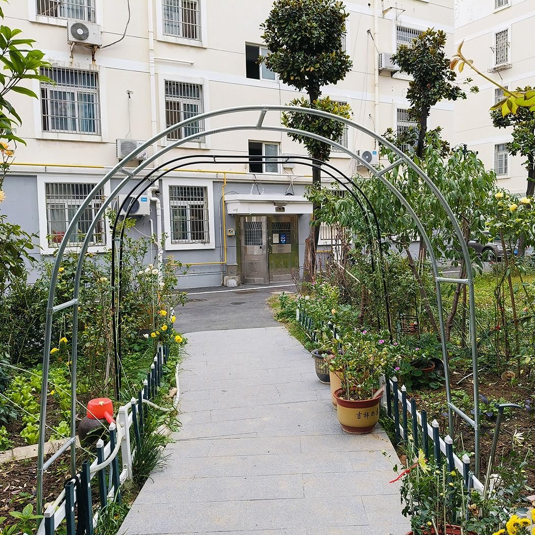 Łuk ogrodowy na wesele, balkon i dekorację zewnętrzną, altana różana do trawnika i tarasu (260 x 240 cm) idealna na imprezy i uroczystości