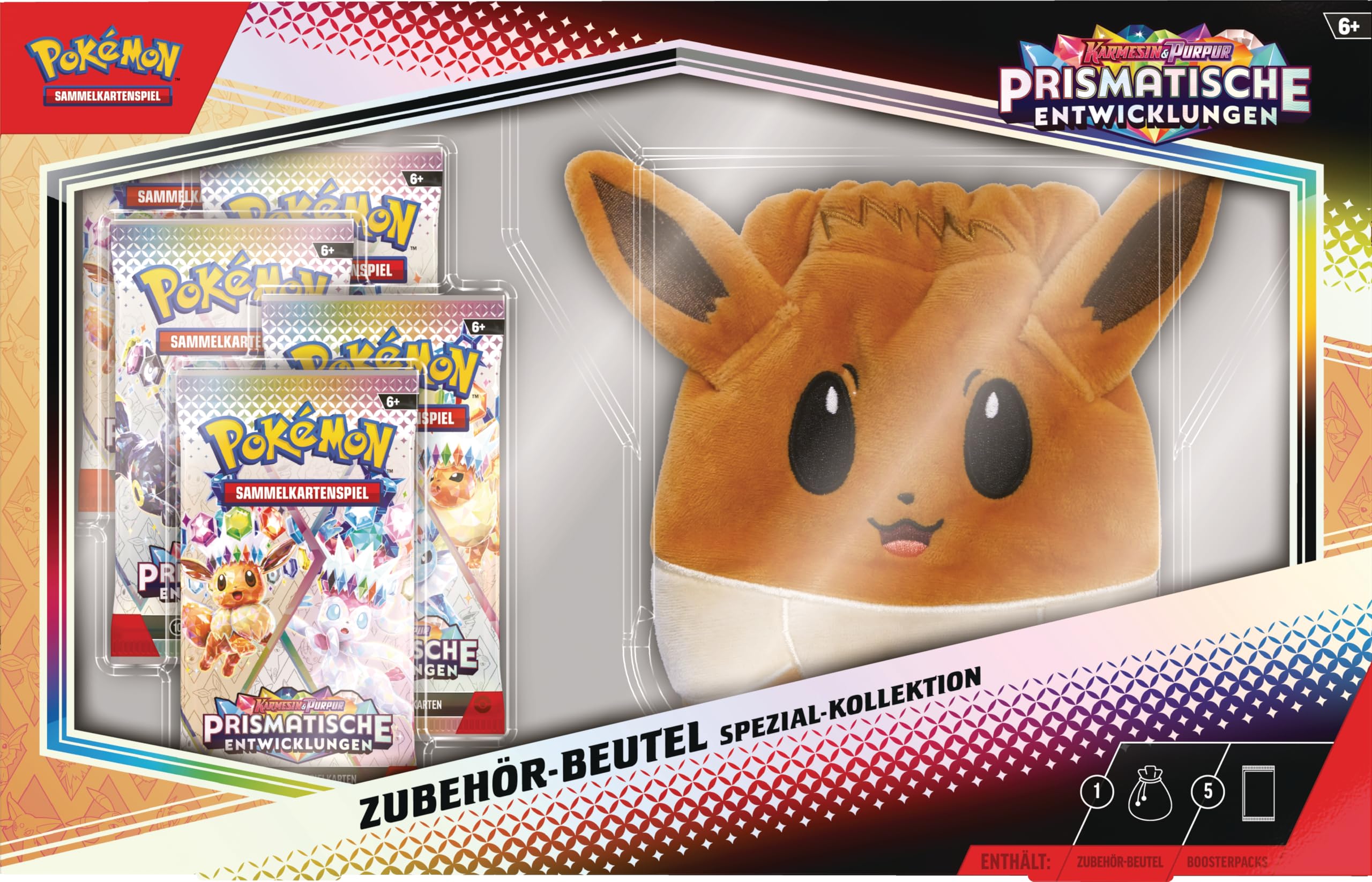 Pokémon-Sammelkartenspiel: Spezial-Kollektion Karmesin & Purpur – Prismatische Entwicklungen: Zubehör-Beutel