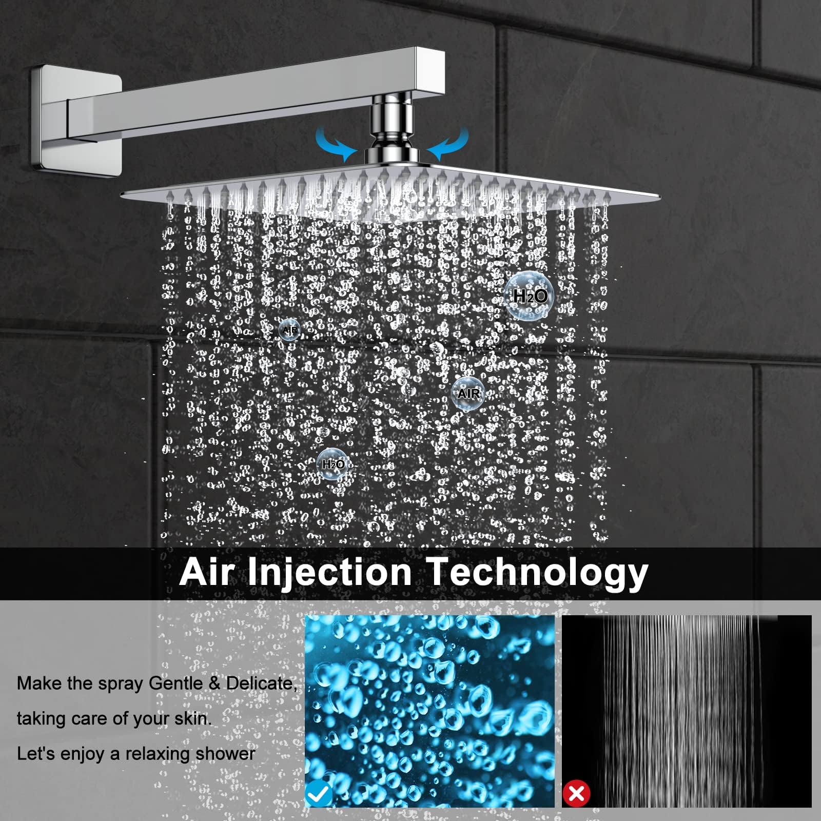 Clinton Ultra Sleek Stainless Steel Shower Head - Chrome -2 Clinton Ultra Sleek Stainless Steel Shower Head - Chrome -2