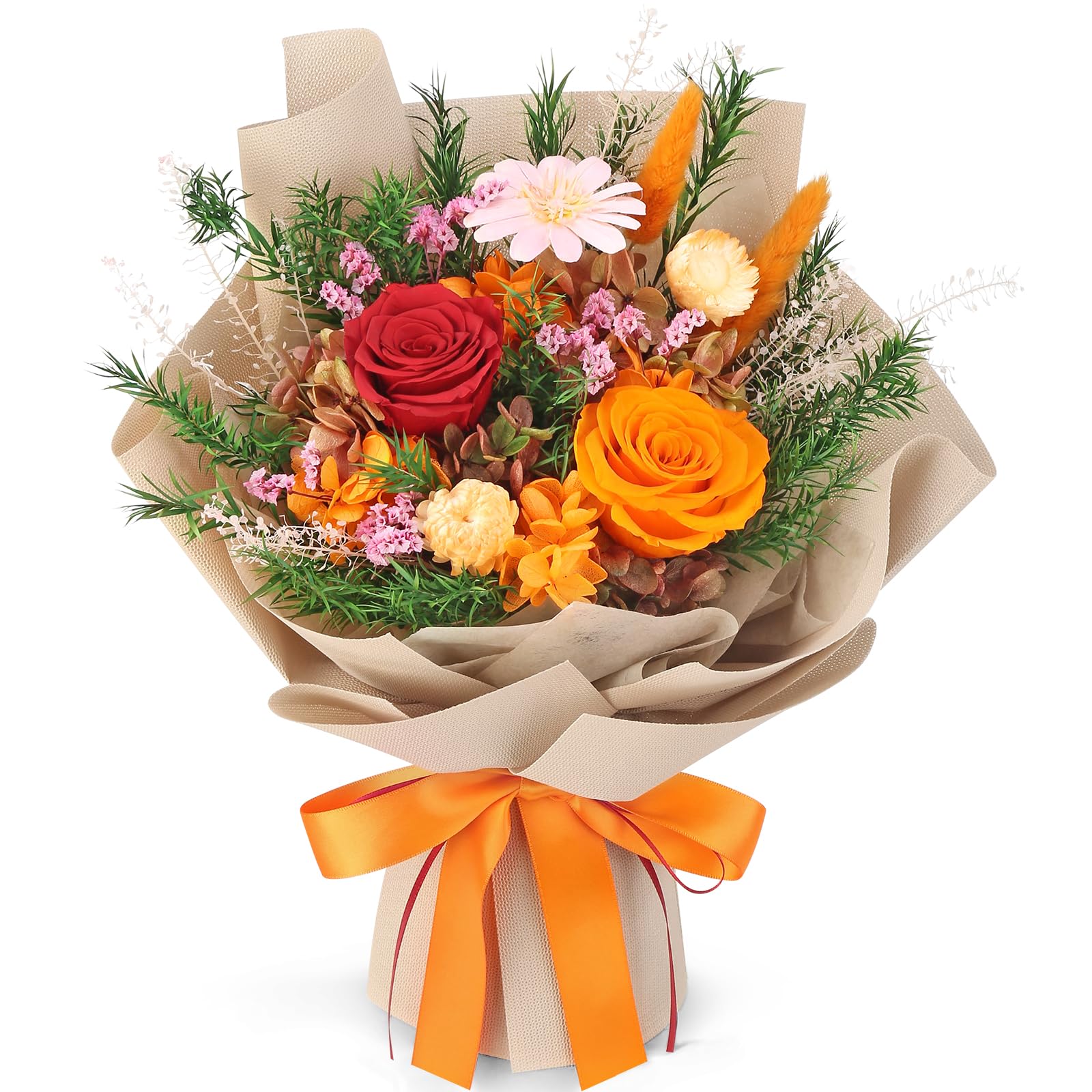 Bloom's Diary Preserved Flowers Bouquet Orange