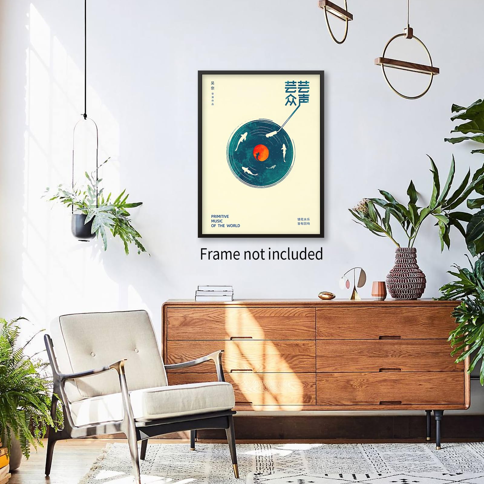 Amazon.com: Podafu Japanese Wall Art - Retro Music Poster