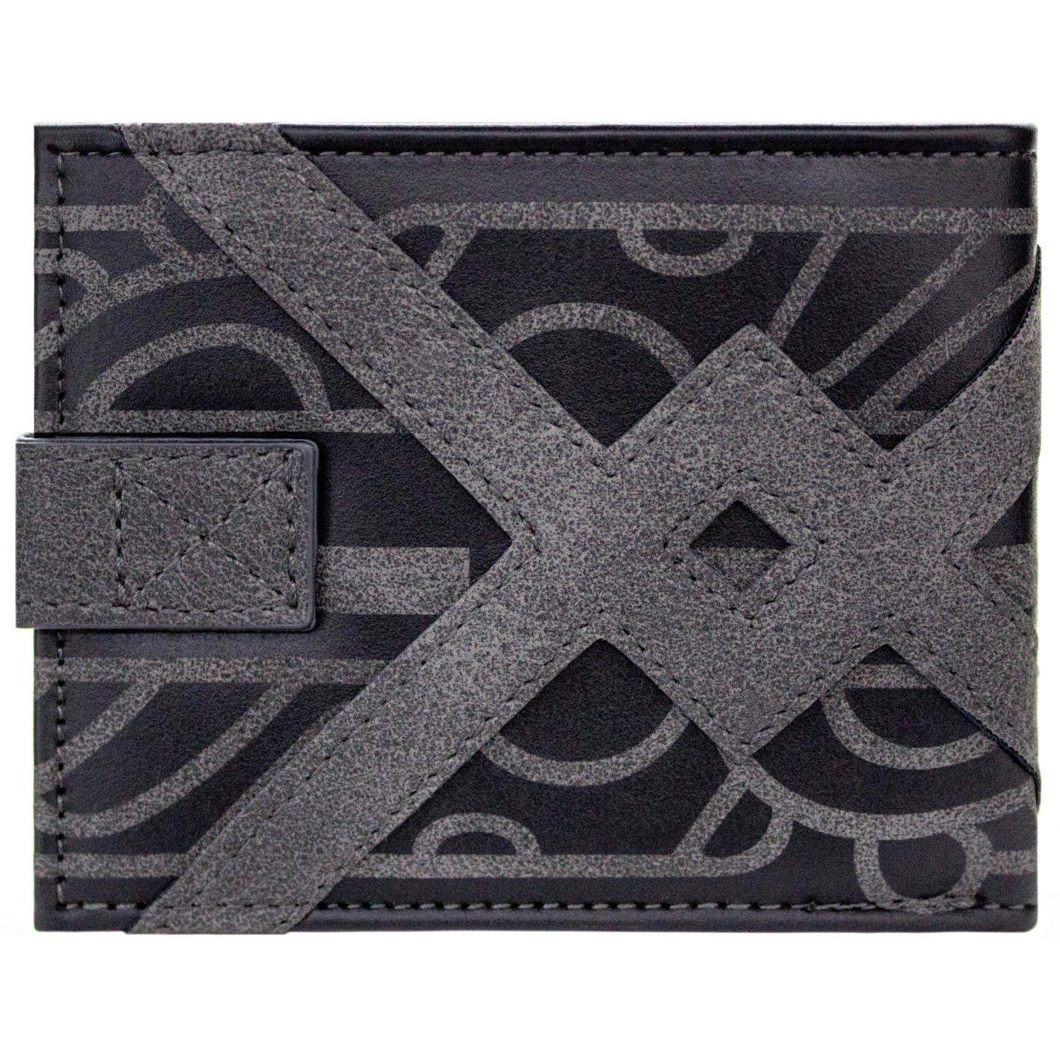 God of War Omega Rune Emblema Metallico Portafoglio/Portamonete Bi-Fold ID & Porta Carte, Nero