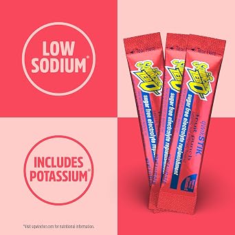 Sqwincher Zero Qwik Stik Sugar Free, Fruit Punch, .11 0z (Pack of 50)
