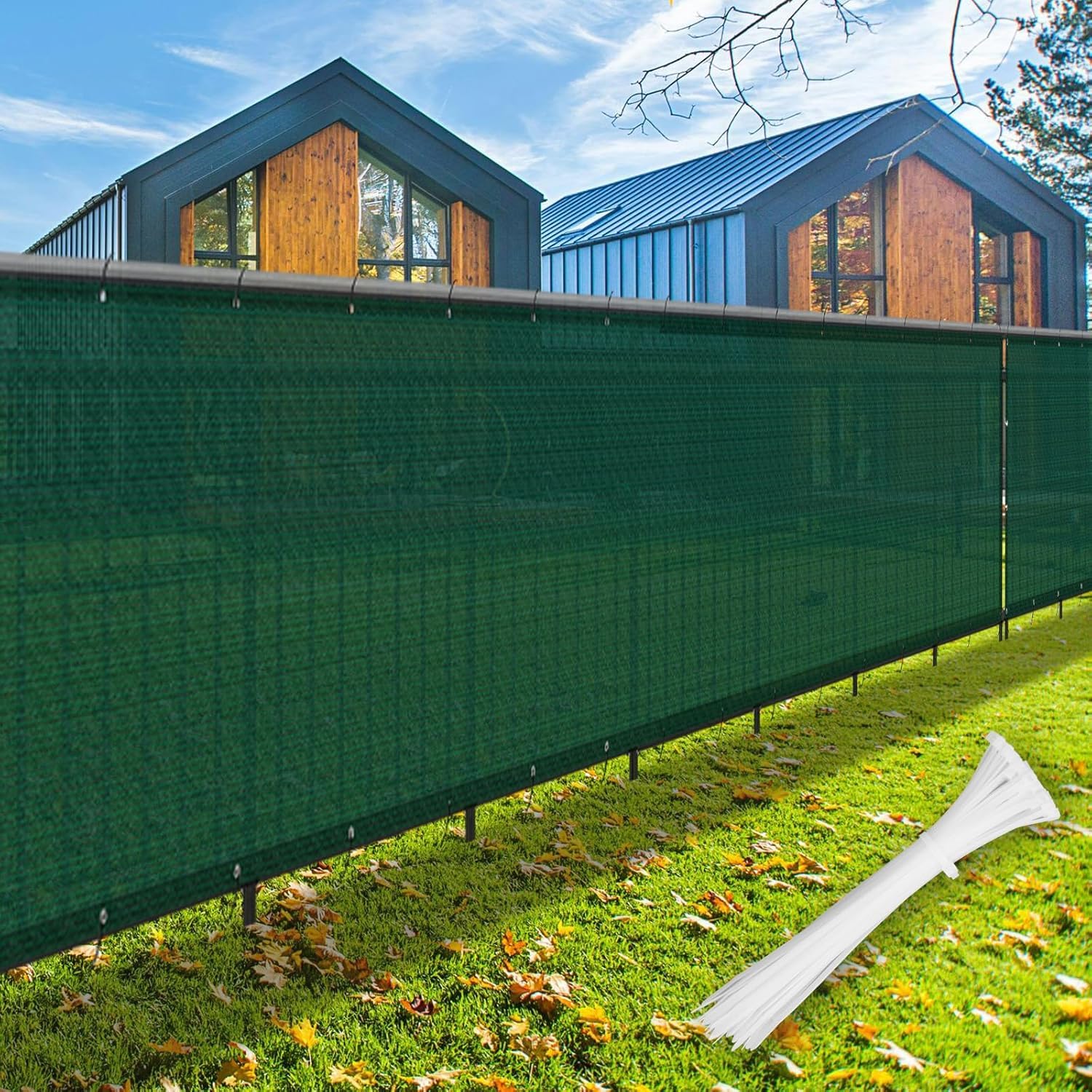 LOVE STORY Pantalla de Privacidad para Balcón 90x500cm con Tela HDPE,（Verde） Toldo para Balcón, Red de Protección con Ojales, Protección UV, Transpirable para Jardín Exterior, Piscina