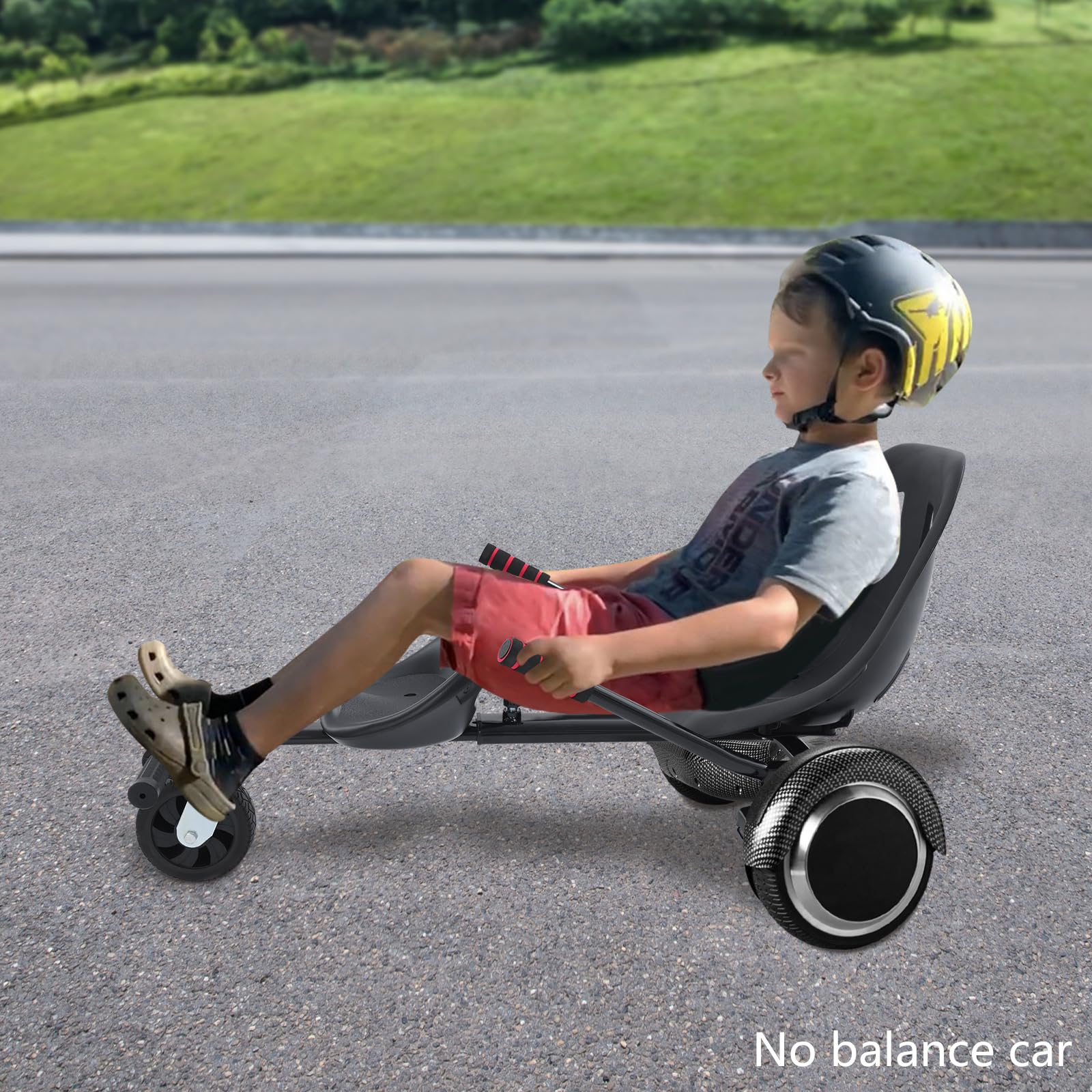 Hoverboard Sitz Doppel-Personen Go-Kart Transformationskit Hovercart Zubehör, verstellbarer Kartsitz Buggy Go Kart Umbausatz, Zubehör für Self Balancing Scooter, Hoverboards schwarz