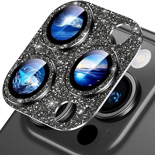 Uyiton Protector de lente de cámara compatible con iPhone 15 ProiPhone 15 Pro Max, no es fácil de romper fuerte absorción compatible con fundas