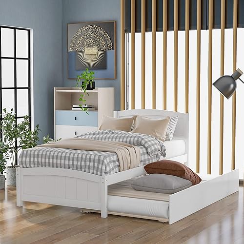 Miniatura 129 de Marco de cama moderno de madera maciza con cajones, plataforma de cama con soporte de listones de madera, no necesita somier, tamaño individual,