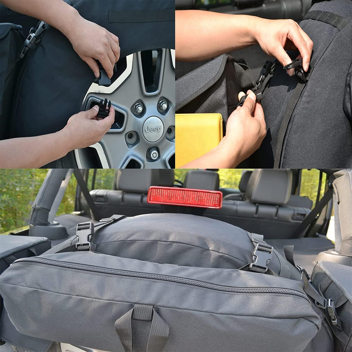 Zapasowa torba na śmieci Torba na zewnątrz do przechowywania Wrangler JK JL UTV SUV RV Ciężarówka Off-Road Regulowany uniwersalny organizator kempingu
