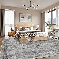 Vista 28 de Alfombra de área lavable de 5 x 7 pies para sala de estar, alfombra grande abstracta para comedor, dormitorio, alfombra antideslizante de 5 x 7