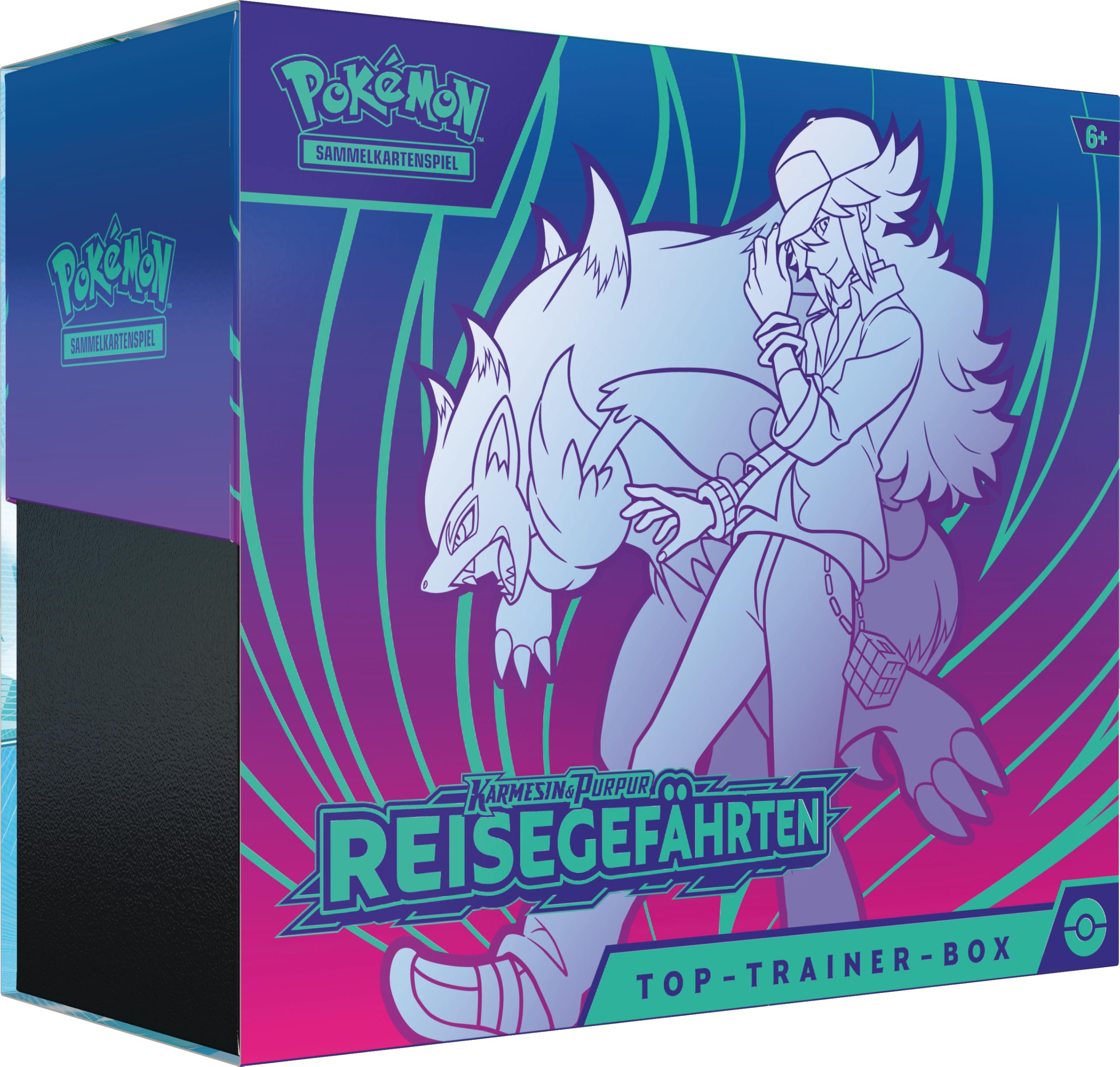 Pokémon-Sammelkartenspiel: Top-Trainer-Box Karmesin und Purpur – Reisegefährten