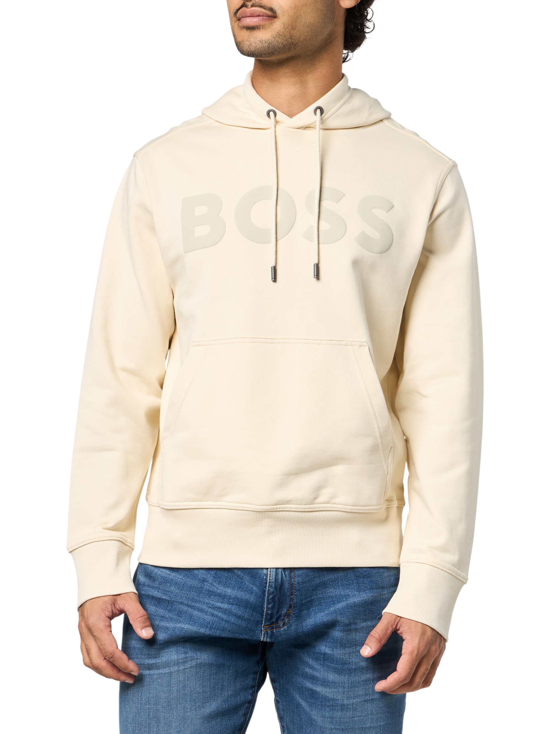

                                                    BOSS, Big Logo Cotton Hooded Sweatshirt, seed pear