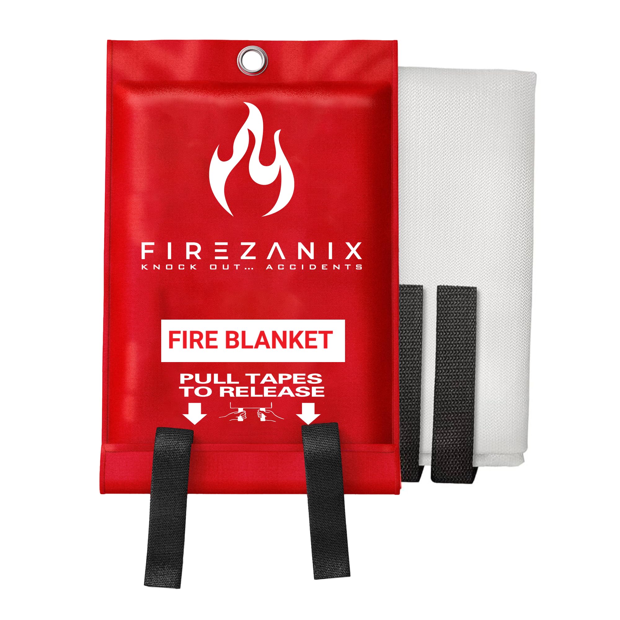 Emergency Fire Blanket for Home and Kitchen, 40"x40" Flame Retardant Safety Suppression for Camping, Grill, Car, Fireplace - Made from Fiberglass (1)