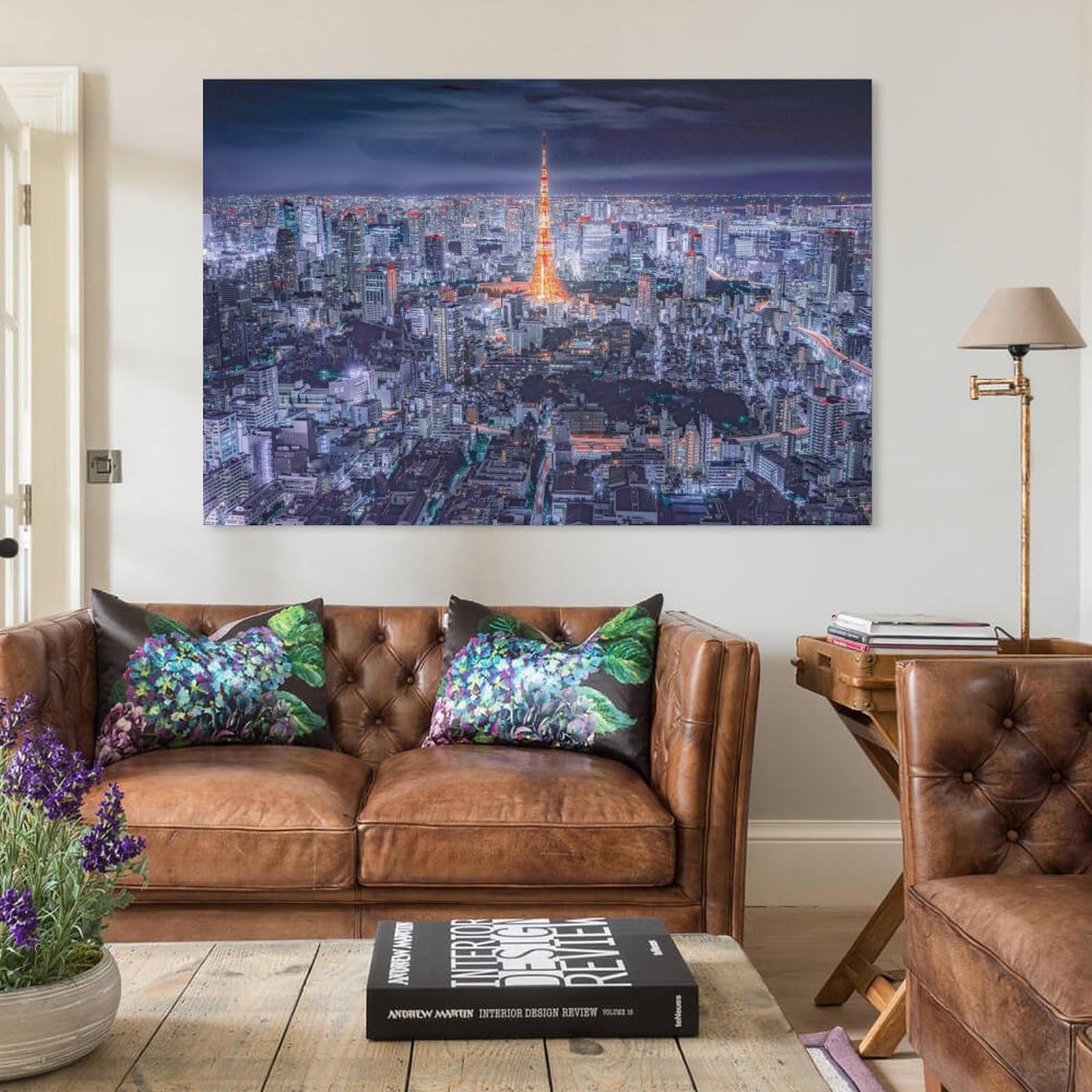Amazon.co.jp: 絵画 東京タワーと夜の街インテリア 絵画 東京タワーの
