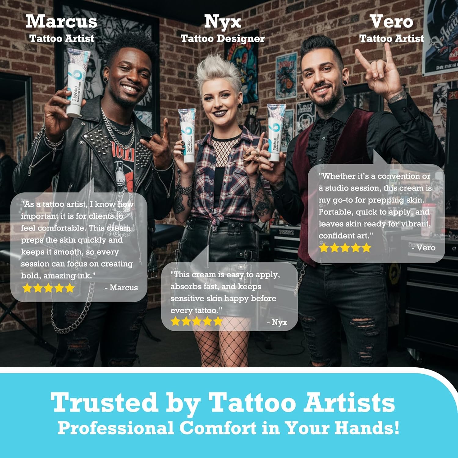 Tattoo & Waxing Prep Comfort Cream – Extra-Comfort, Fast-Absorbing Soothing Formula with Emu Oil for Sensitive Skin – 2.12 fl oz - Image 8