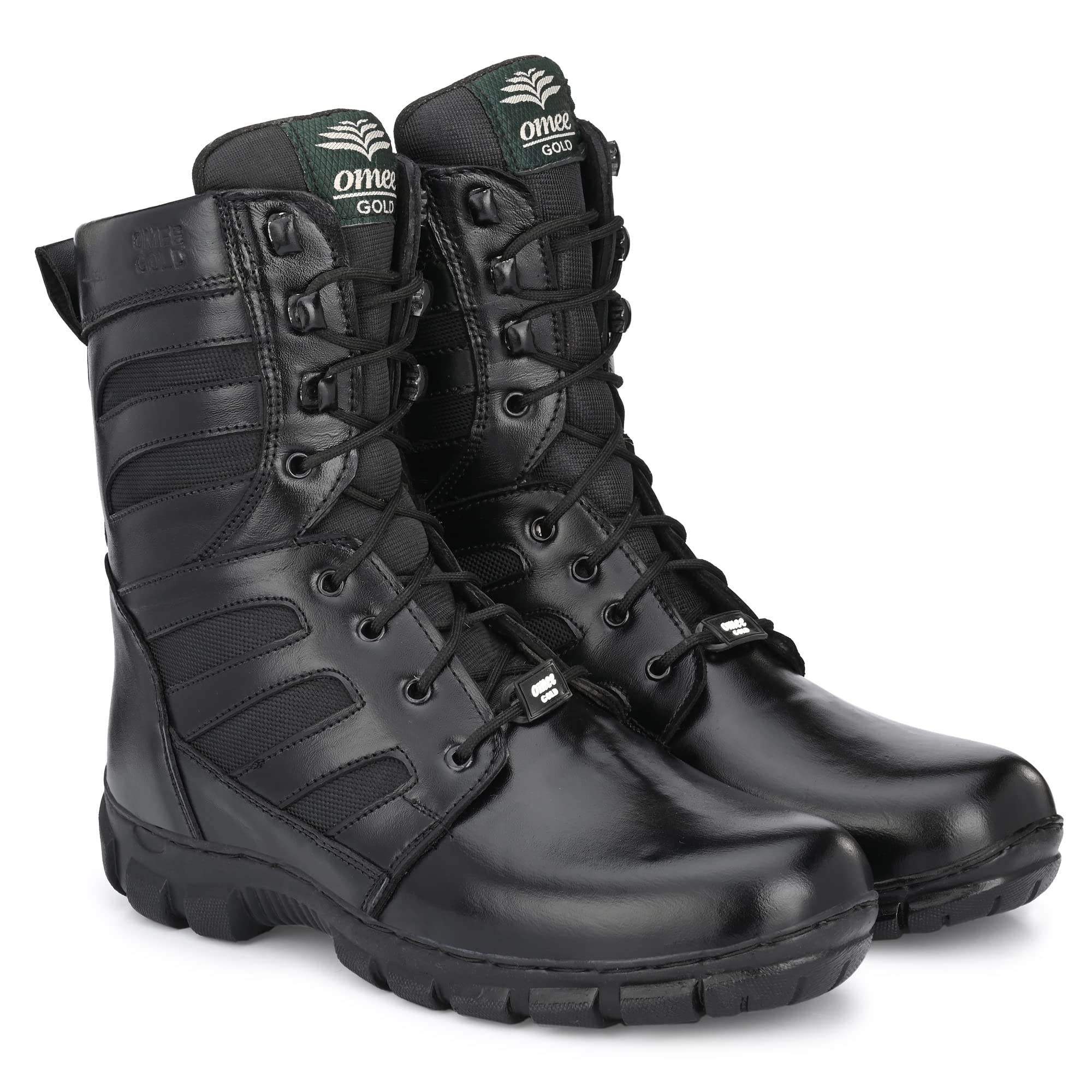 OMEE GOLD Mens Black Full Leather Tactical Combat NCC/Army/Military Boot Shoes (Numeric_10) (B09KRQ1GV2) Amazon Price History, Amazon Price Tracker