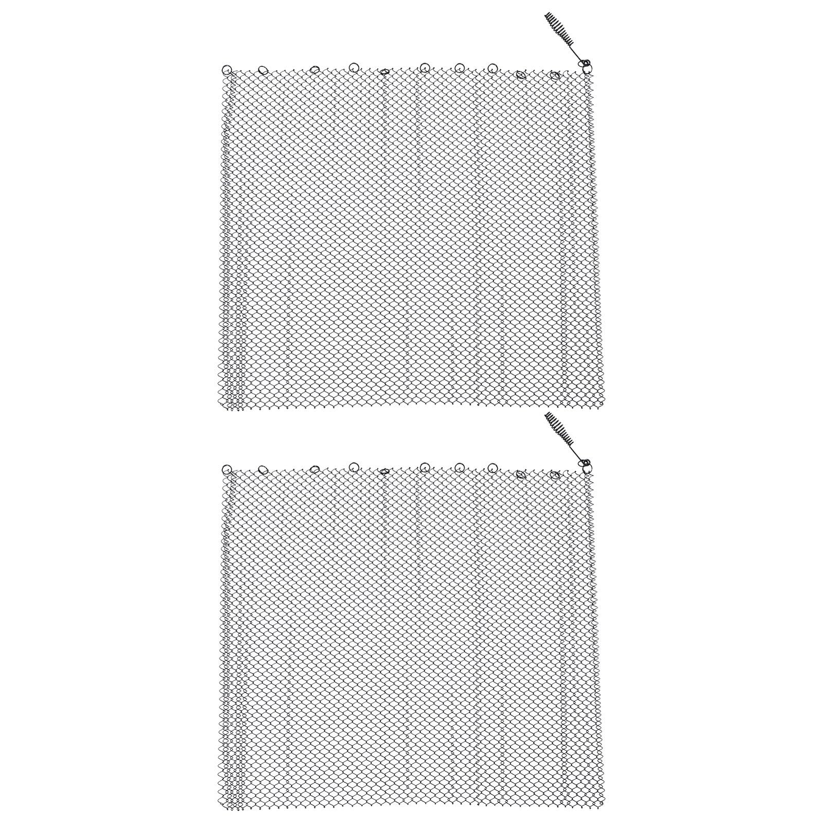 PRETYZOOM 2piezas Cortinas de Malla para Chimenea Accesorio Metálico Decoración para Fogatas Interiores Protección contra Incendios