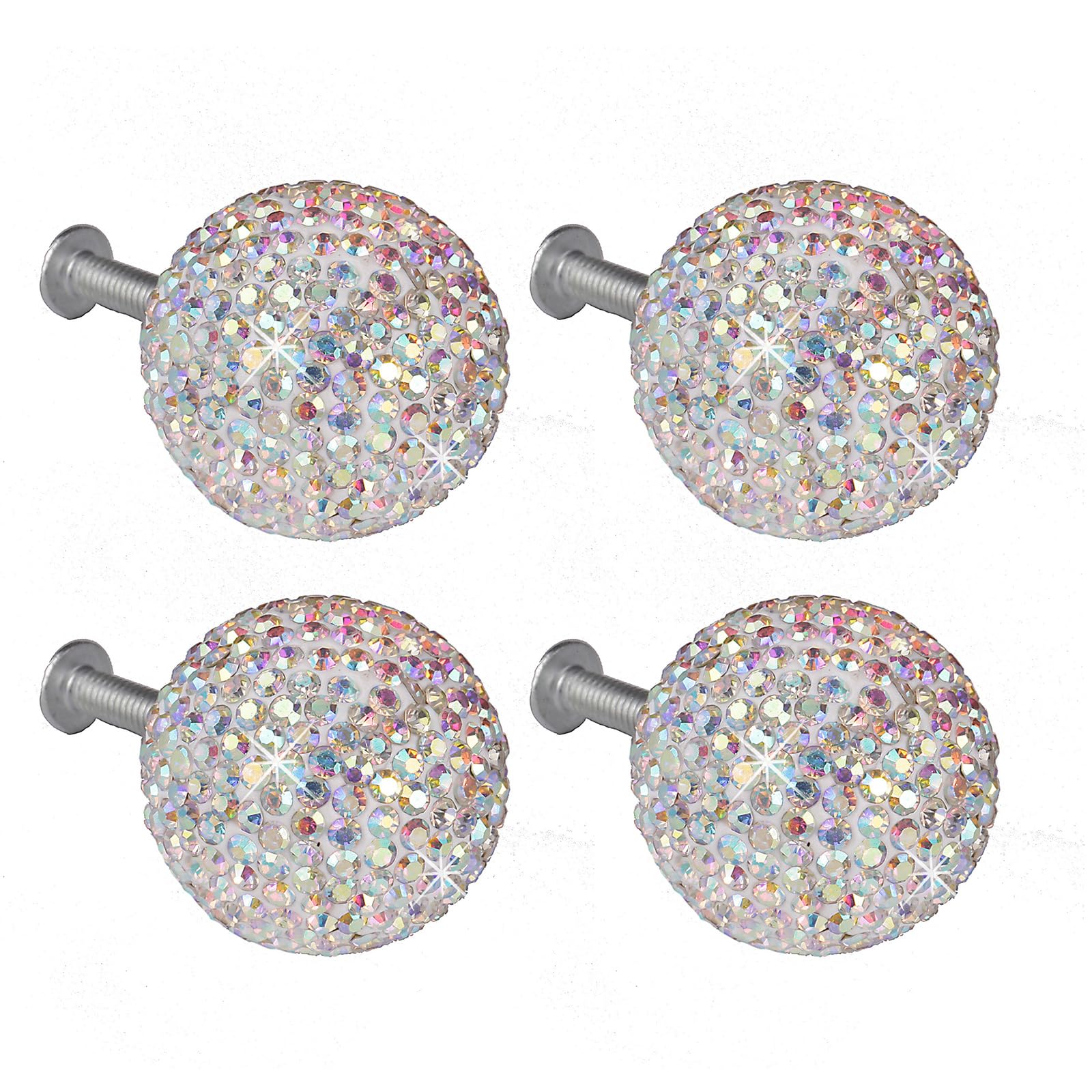 Msioytog D 4Pcs Cupboar Handle Rhinestones Cabinet Pull Fashion Rawer Oor Pulls Handle Furniture Hardware Easily Install Rawer Ressers Replacement