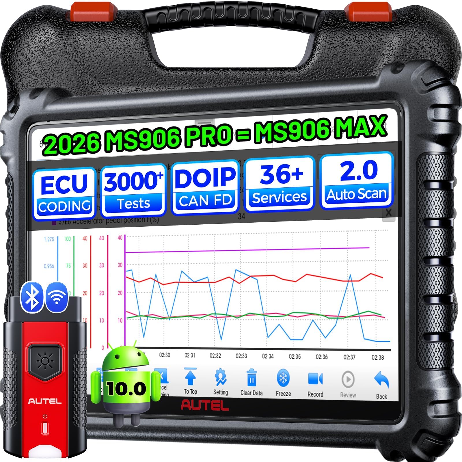 Autel Scanner MaxiSys MS906 PRO, ECU Coding & 3K+ Active Tests as MS906 MAX