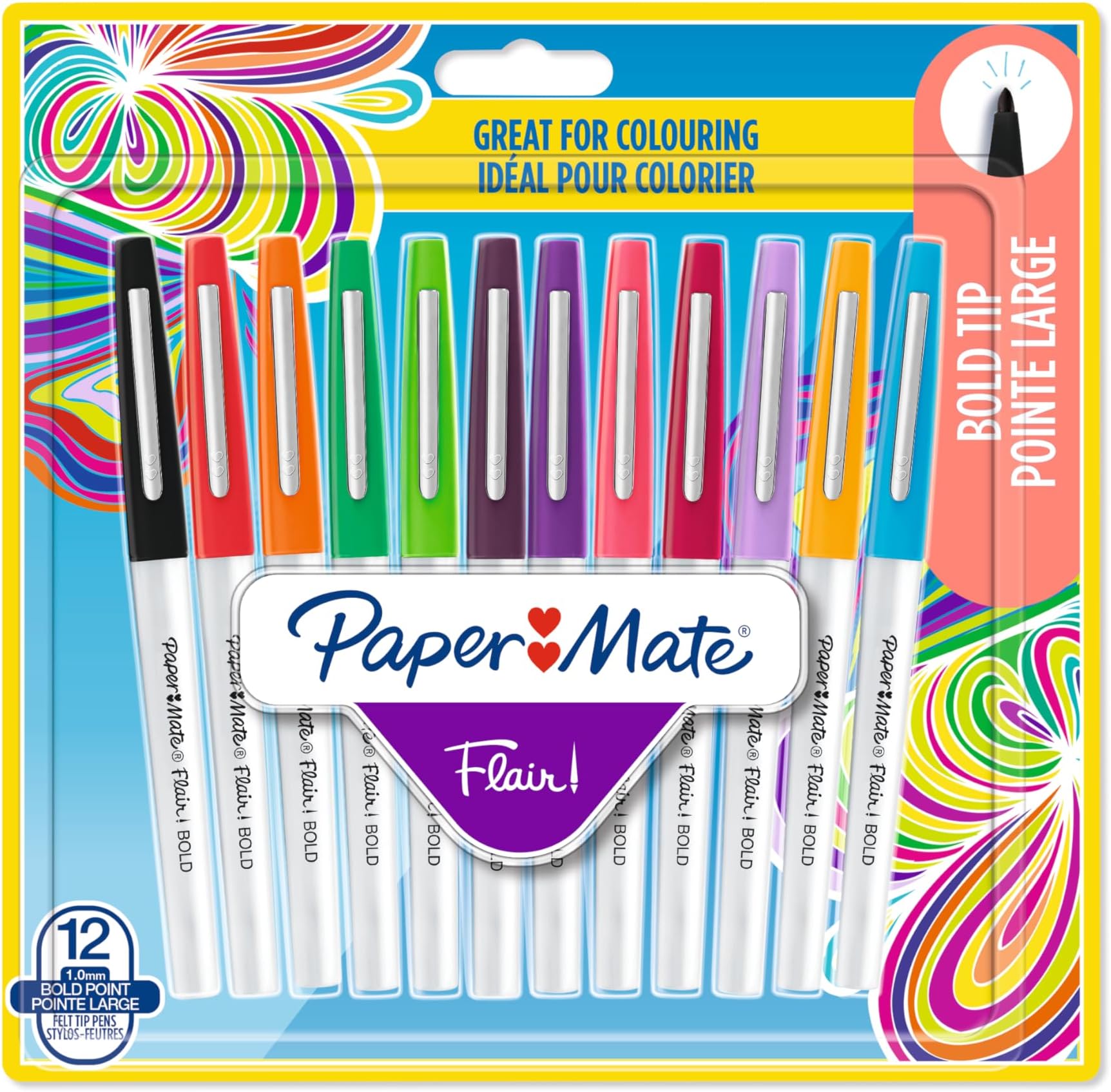 1 x 12 Flair Felt-Tip Pens Bold B