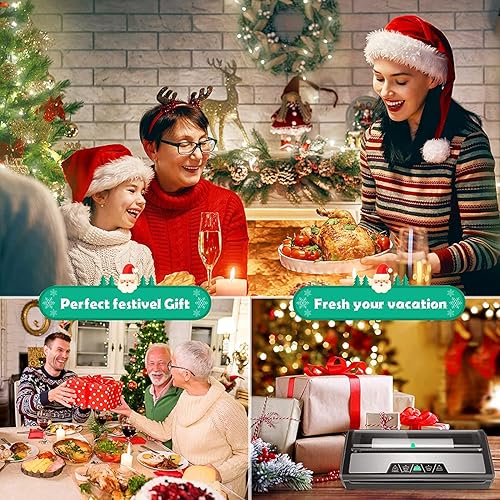 Miniatura 8 de Máquina selladora al vacío, máquina selladora automática de alimentos de acero inoxidable 80Kpa para almacenamiento de conservación de alimentos con